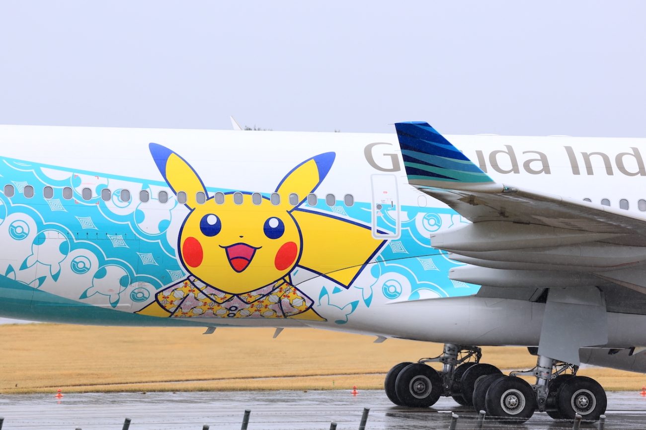 ガルーダ・インドネシア航空のピカチュウジェットGA2、成田空港に初