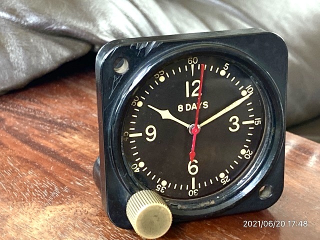 OH済み エルジン コックピット クロック 飛行時計 8DAYS アメリカ製