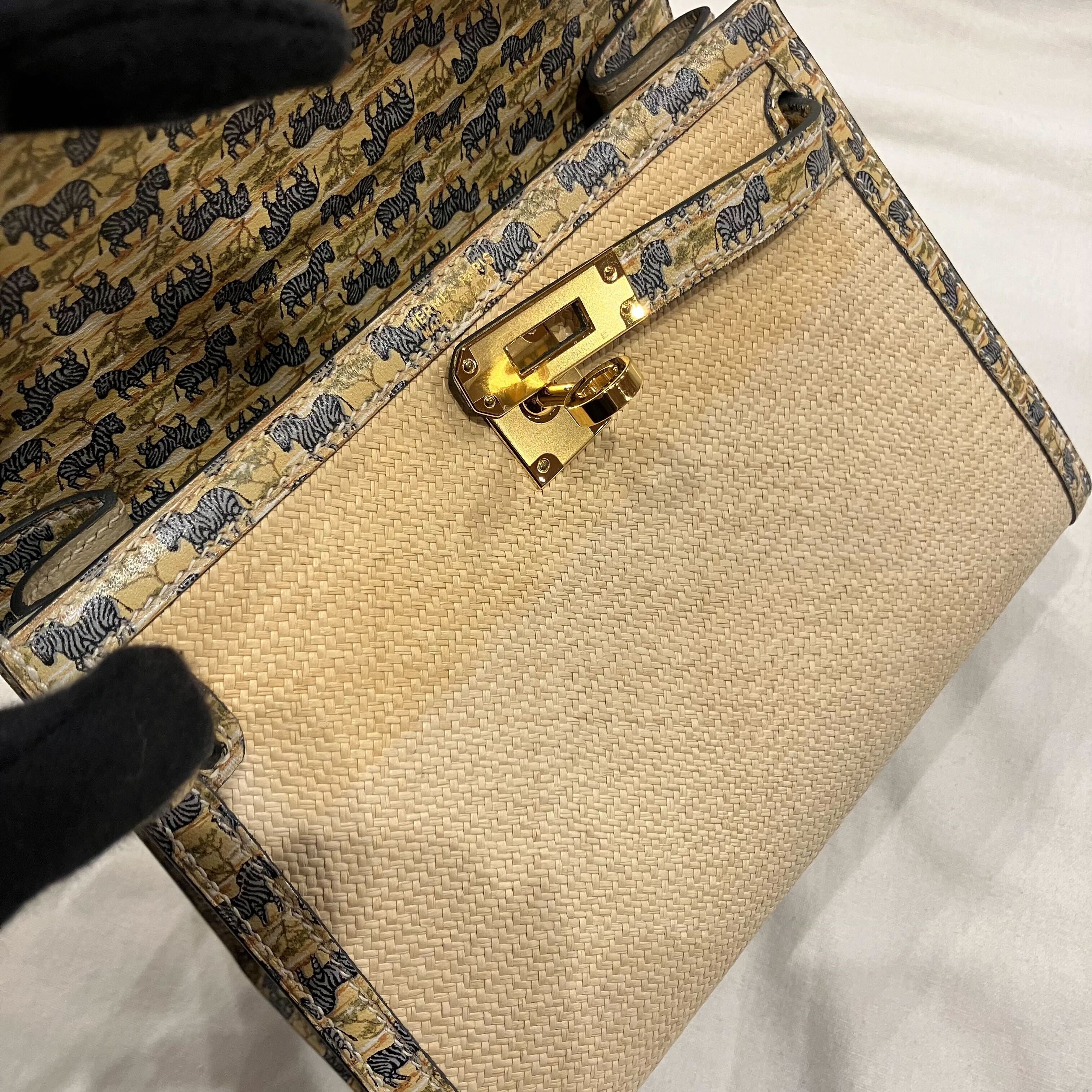 Hermes * 1985 Straw Zebra Mini Kelly 20 – AMORE Vintage Tokyo