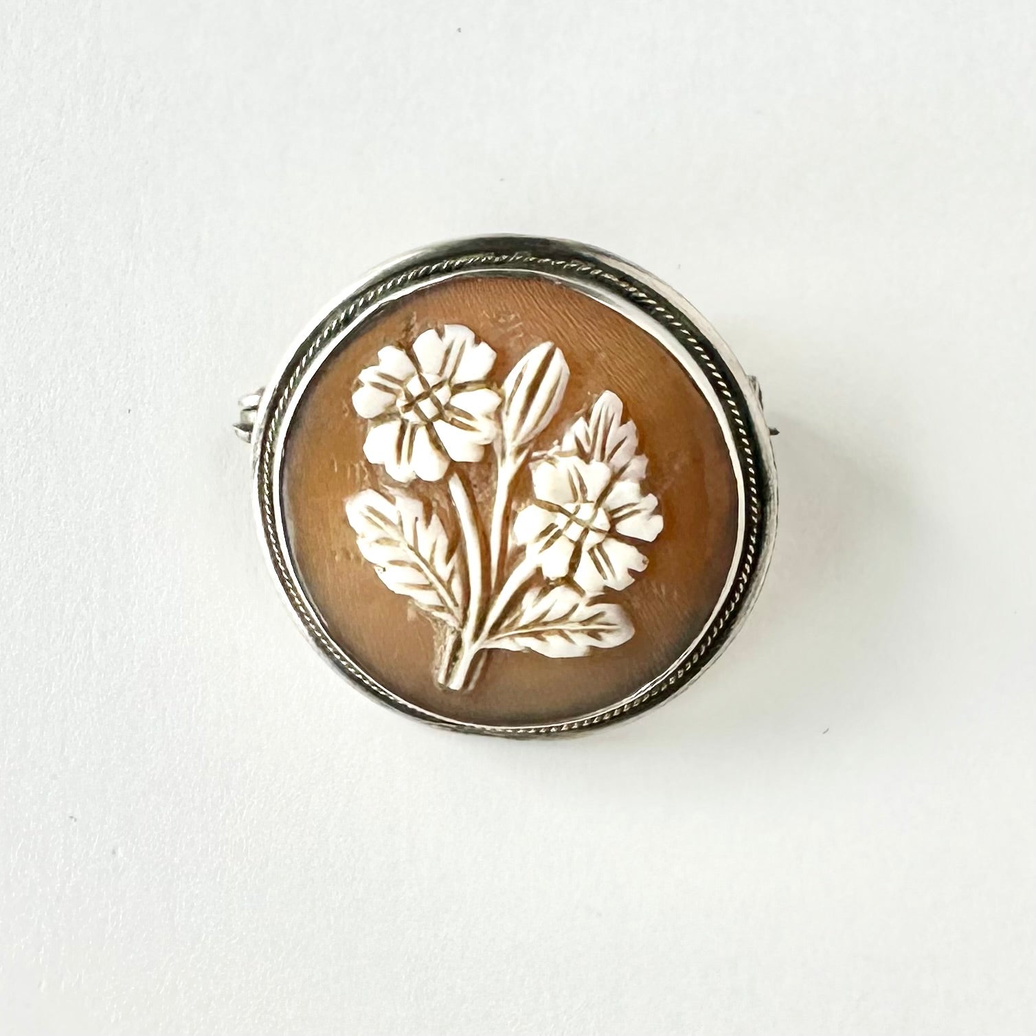 シェルカメオ フラワー ブローチ＆ペンダントトップ – Amelie Antique