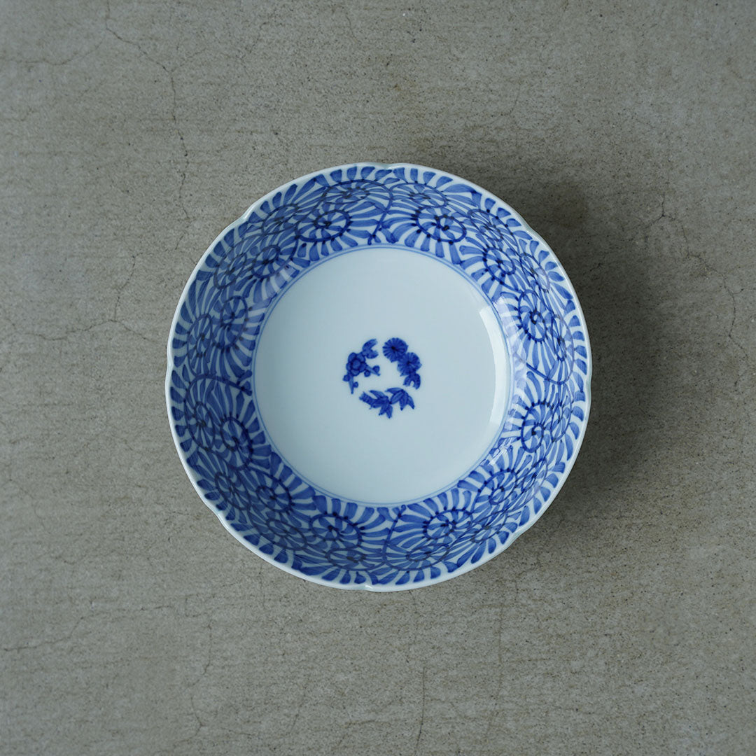 なます皿 5枚 江戸 蛇の目 唐草 松竹梅 窯傷 歪み 蔵出し なます皿 5枚