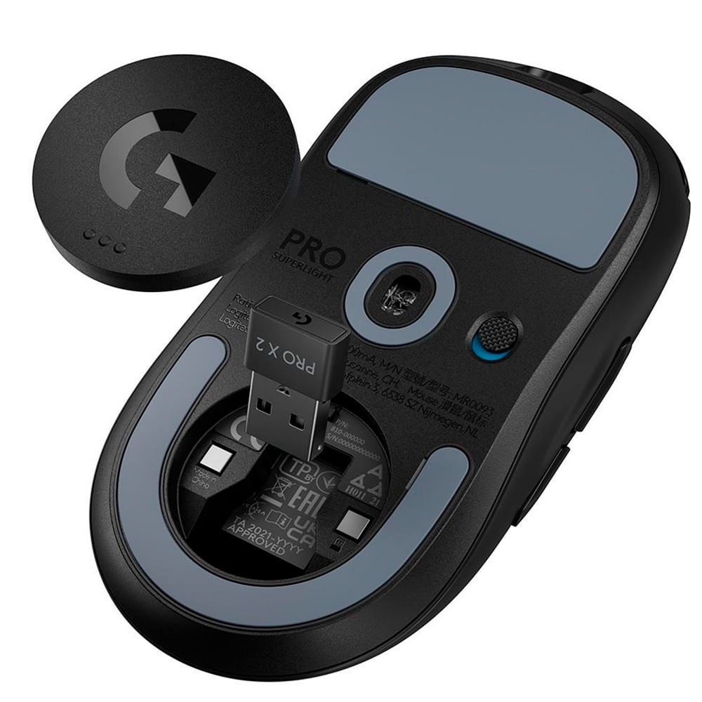 Mouse Gamer Sem Fio Logitech G Pro X Superlight 2 USB Preto em