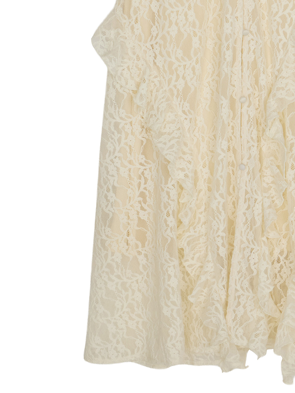 UND 2WAY CUT LACE FRILL DRESS