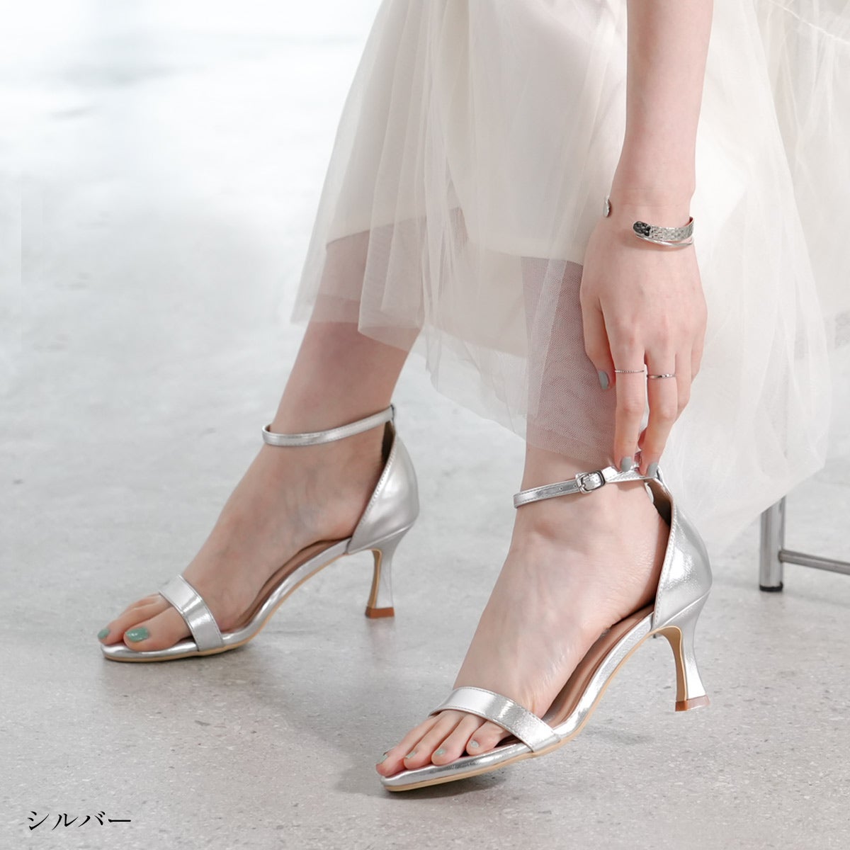 アンクルストラップ7センチヒールサンダル レディース | 《公式