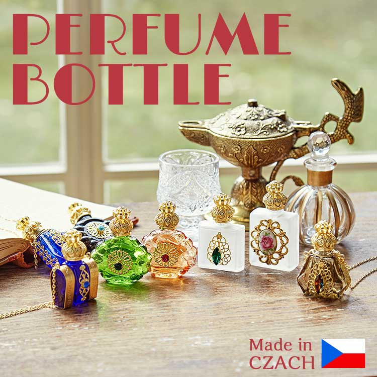 中欧の職人が作る美しいフォルムとぬくもりのチェコガラス香水瓶