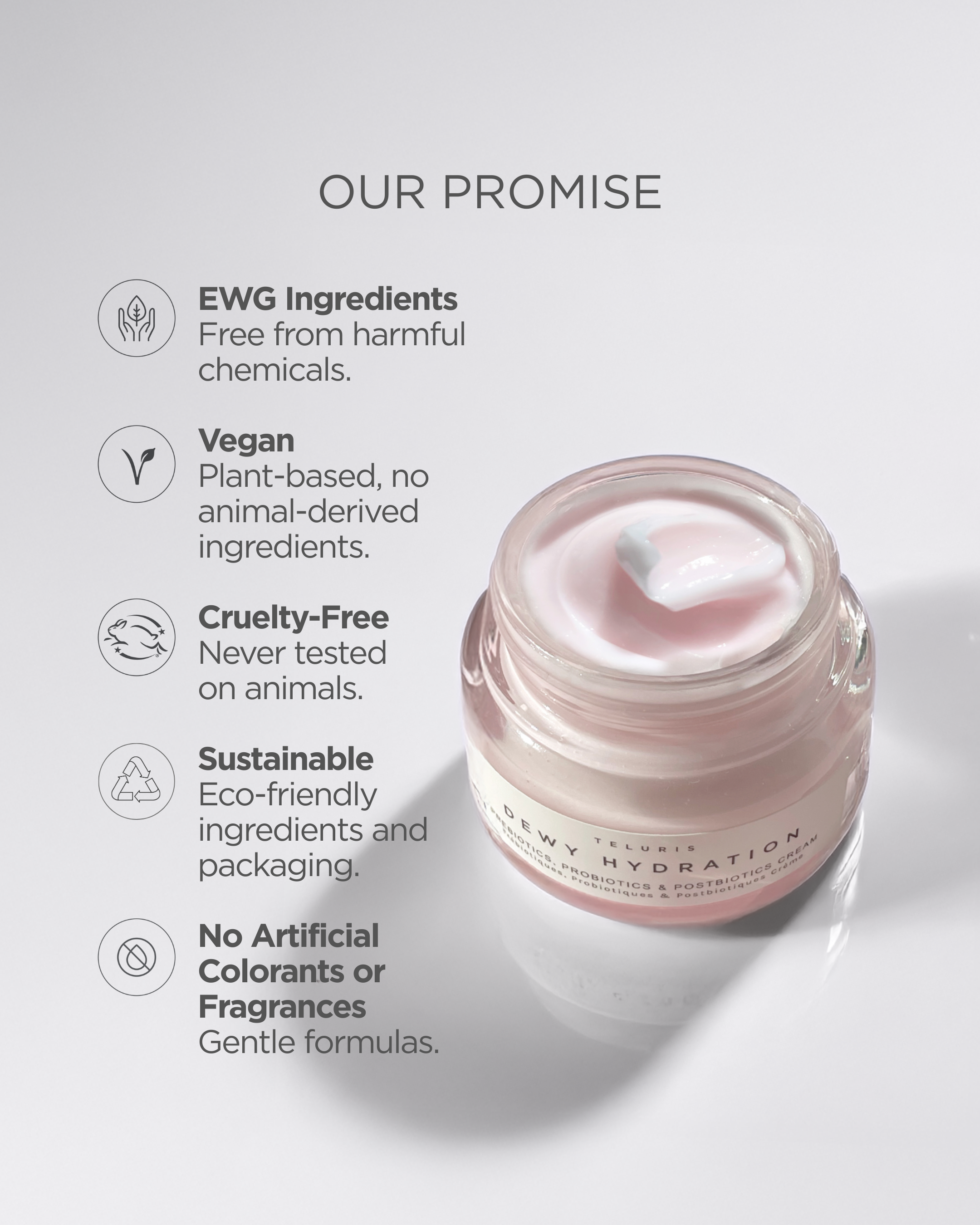 Dewy Hydration Pre, Pro & Postbiotics Cream 1.69 oz. – AMP Beauty LA