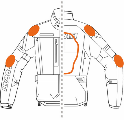 Ducati Tour C4 Fabric Jacket by Spidi in Black 98107364X - AMS Ducati