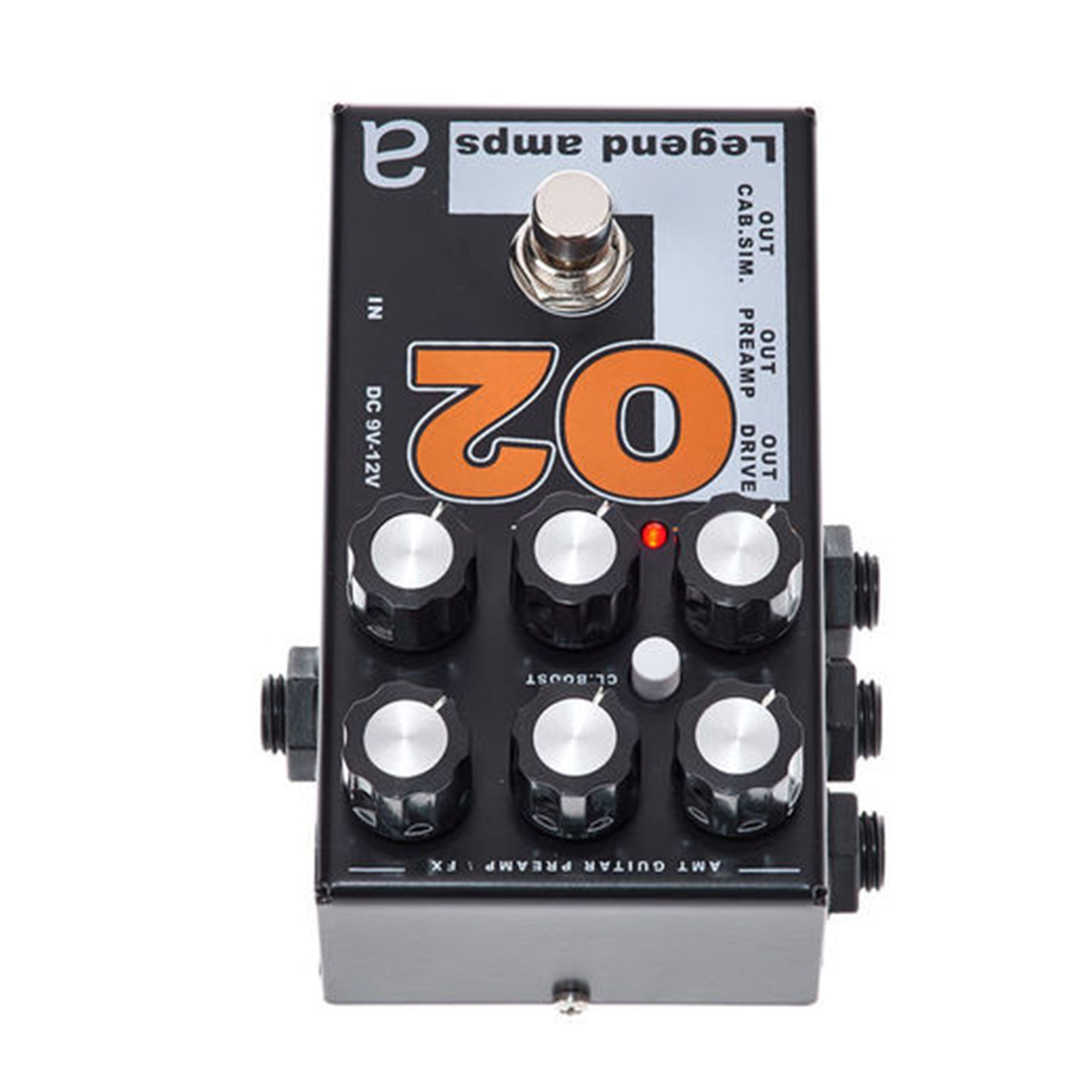 AMT O2 — 2 channels guitar preamp/distortion pedal (Orange) (w/o