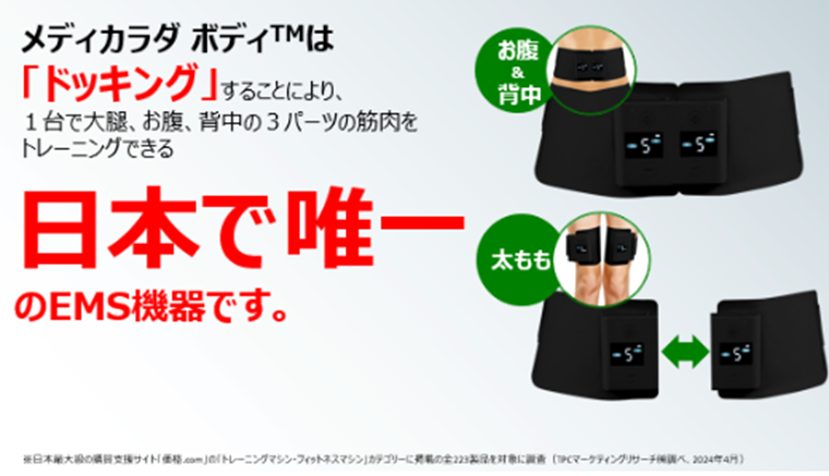 メディカラダ ボディ】「日本で唯一のEMS機器」といえる理由はあります