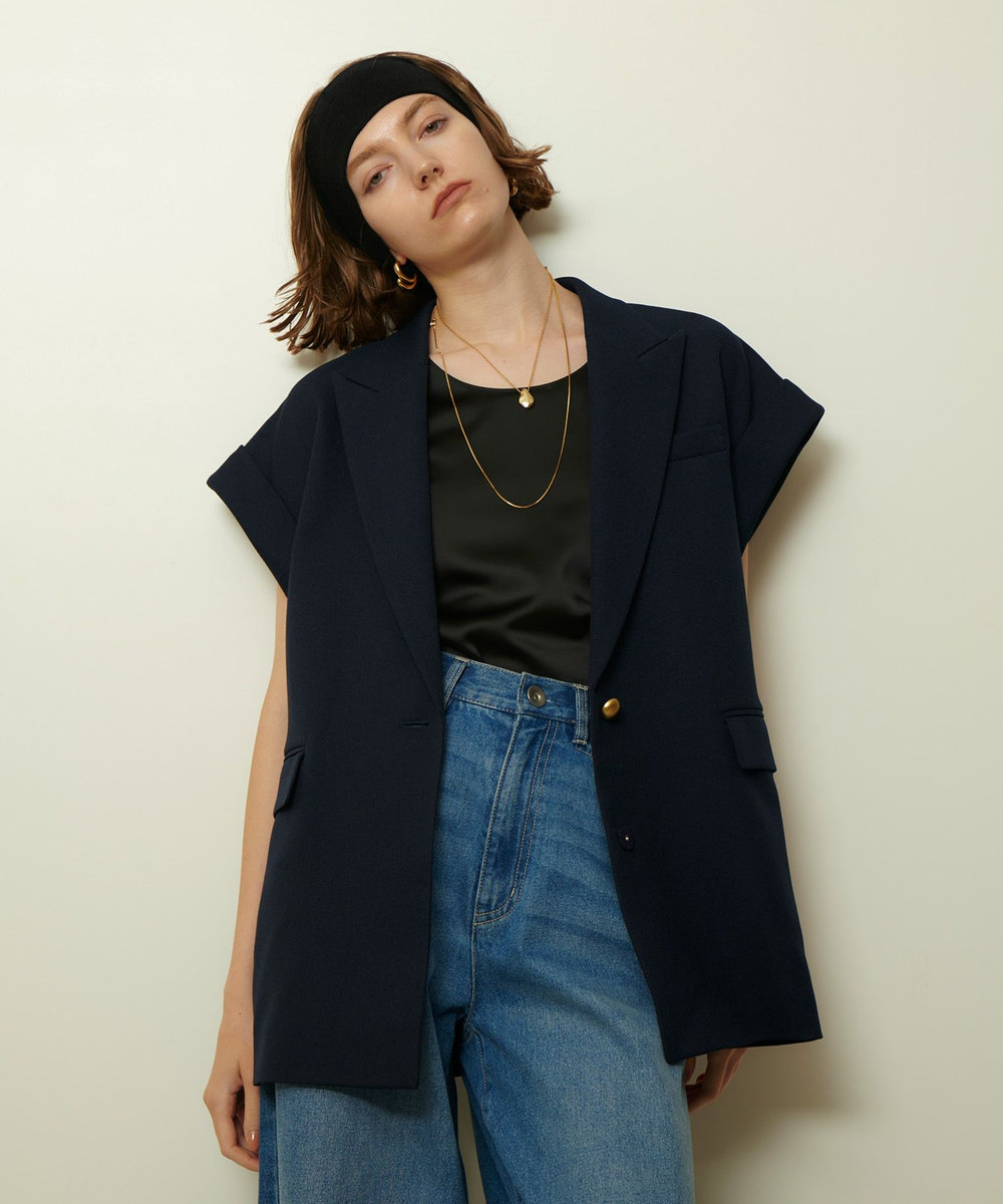 ウールライクポリツイルジレジャケット|allureville OFFICIAL SITE