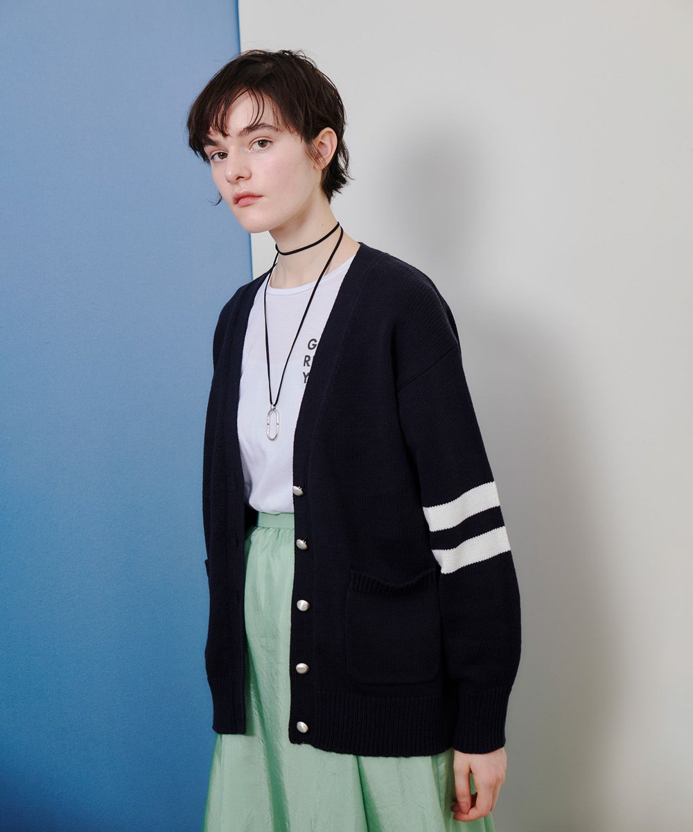 utilite(ユティリテ) / ハイバルキーワッフル9分袖カーディガン フリー