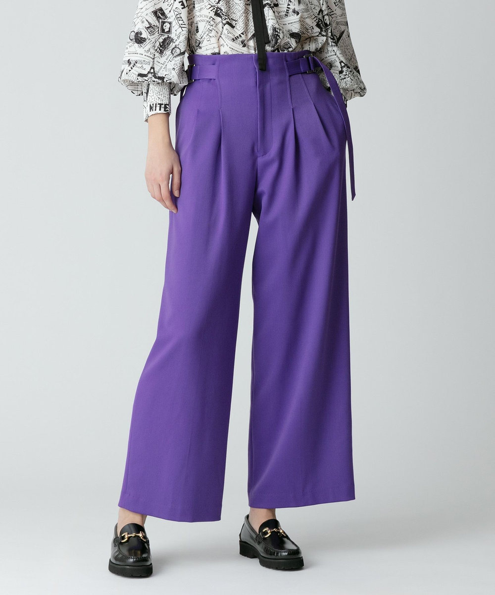 ウールチノサイドドロストワイドパンツ|allureville OFFICIAL SITE