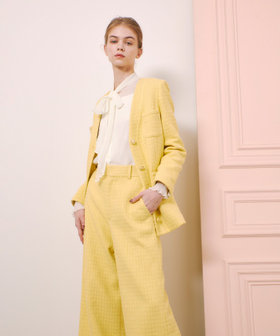 LOULOU WILLOUGHBY】スラブツイードロングジャケット|allureville