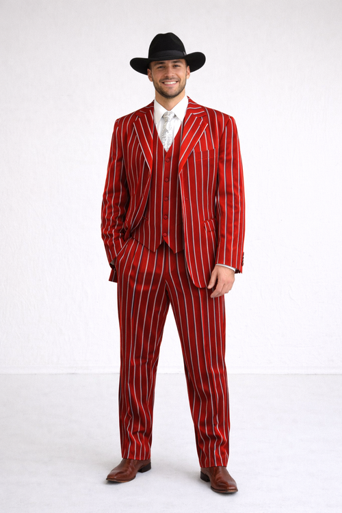 Pinstripe Zoot Suit - 1920s Fashion Suit - Gangster Suit - Long