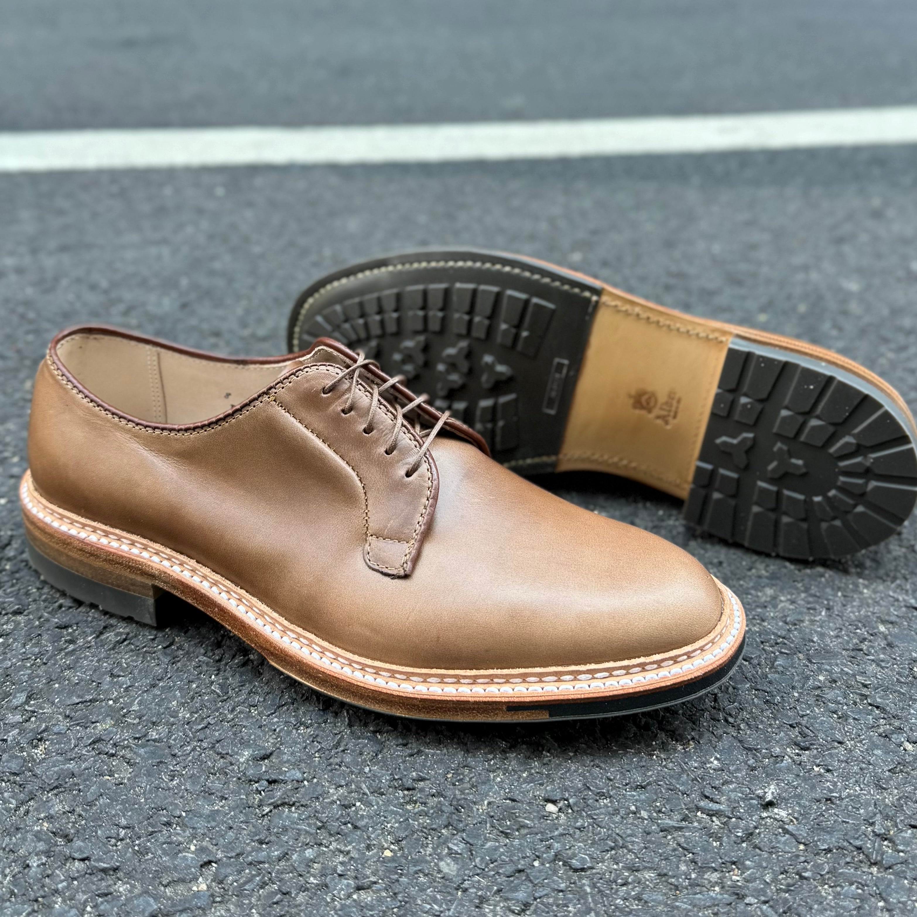 9501C - Natural CXL Plain Toe Blucher – ALDEN SHOES