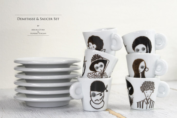 デミタスカップ & ソーサ6種6脚セット オリビエーロ・トスカーニ