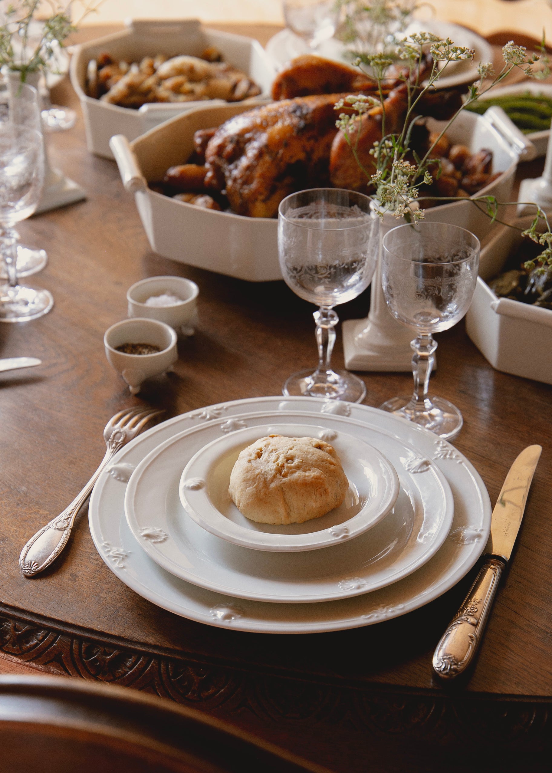 Art de la table | Assiette à dessert Saint Jacques en porcelaine