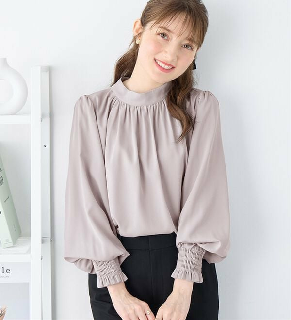 ボリューム袖上品とろみブラウス 272100｜【アリノマ】大きいサイズの