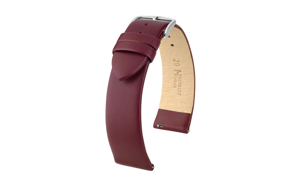 HIRSCH Toronto Women's Berry Leather Watch Strap | Hirsch Straps USA