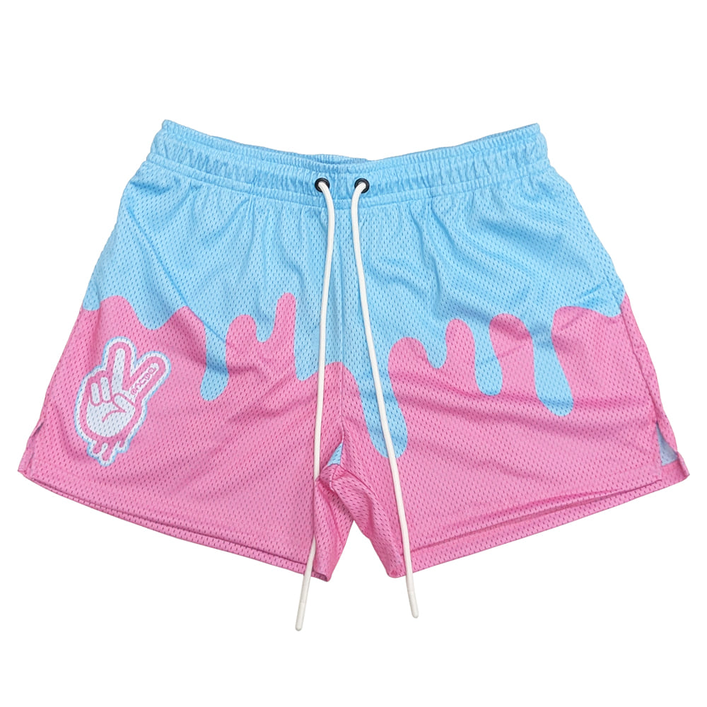 deuce メッシュショーツ【Drip】ピンク/サックス│バスケ用品専門店 BB