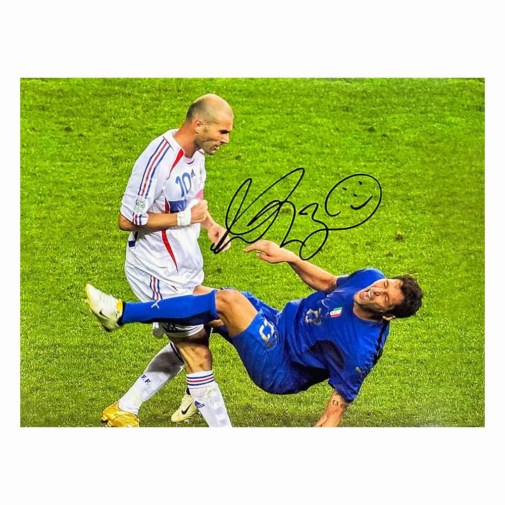 ジダン 直筆サイン額装フォト ジョージベスト社 レアルマドリード