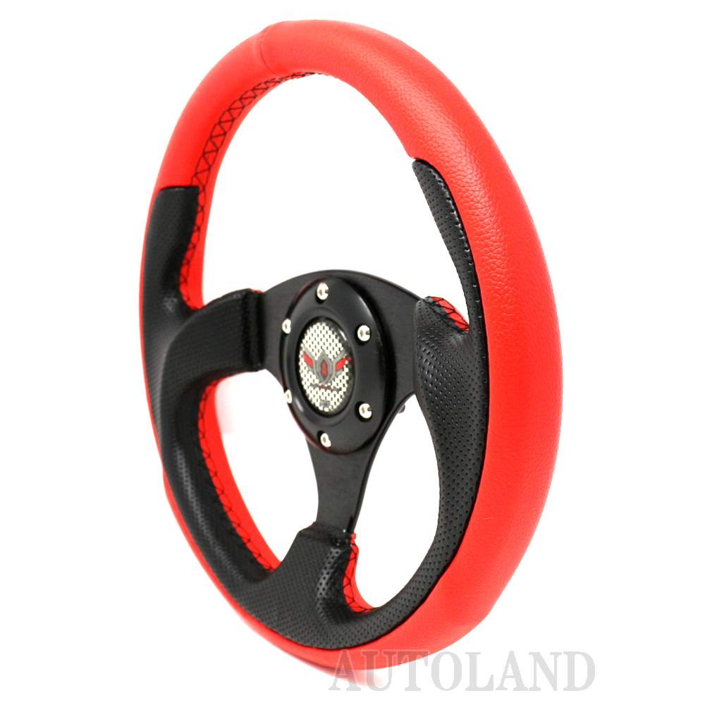 ALTEED / スポーツステアリング 超小径300φ 黒x赤