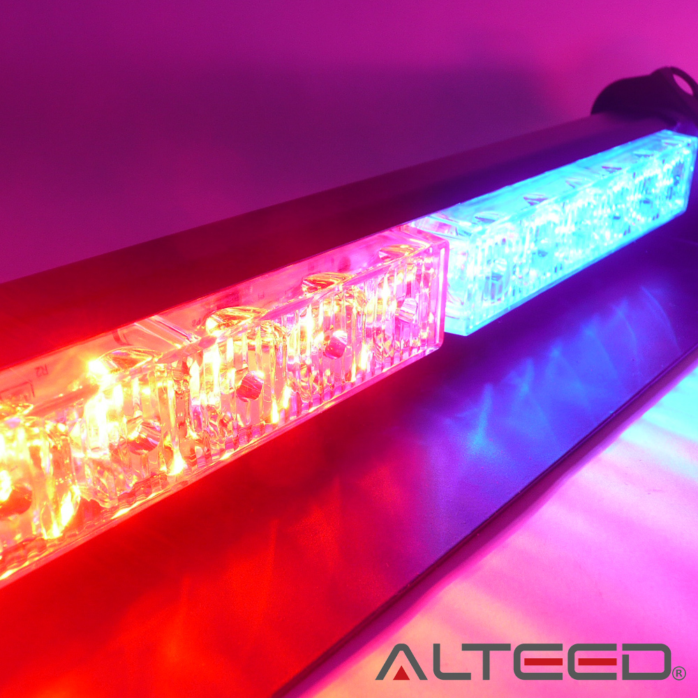 ALTEED / LEDライトバー/12LED/フラッシュライト 12V/24V 赤青色