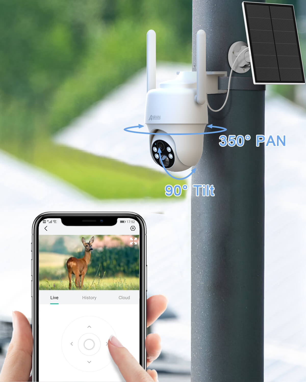 2K Solar Battery Security Camera | No WiFi Needed! – ANRAN