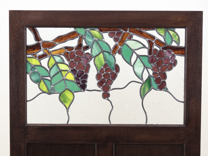 葡萄柄のアンティークステンドグラス（衝立）（4月23日