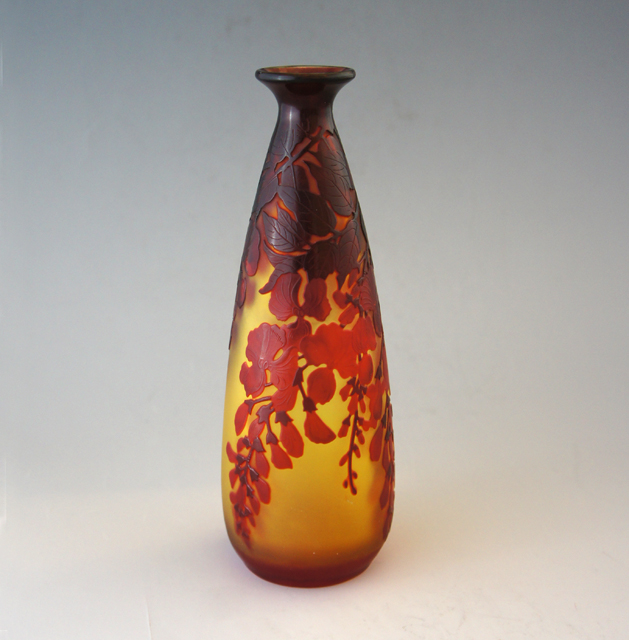 エミール・ガレ「藤文様 花瓶」《アンティックかとう》