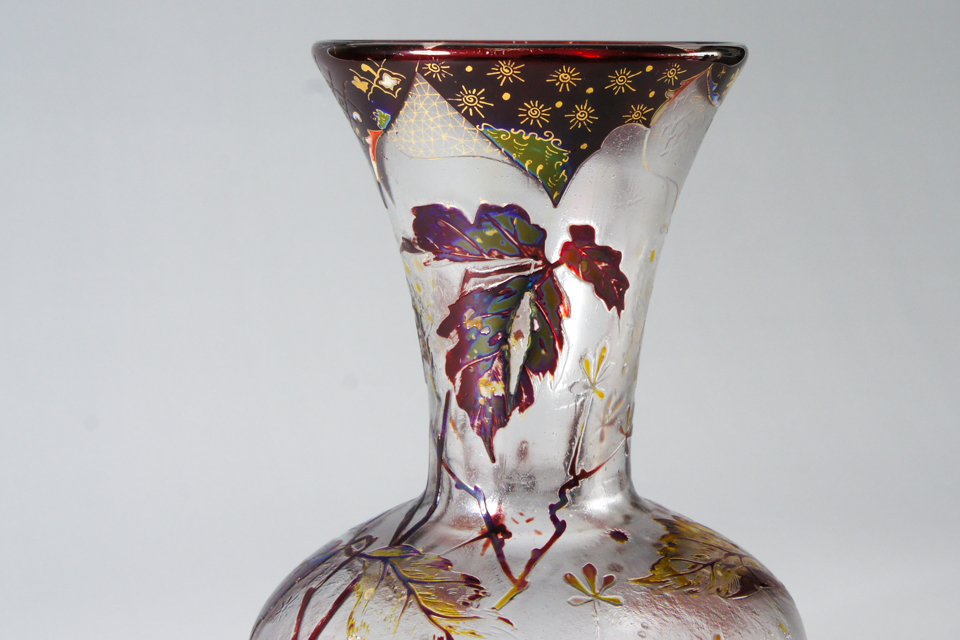 エミール・ガレ「落葉文花瓶」《アンティックかとう》