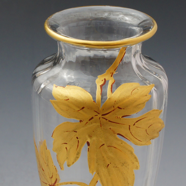 オールド・バカラ 博物館級 1878年 金彩エナメル彩 30cm 大型 花瓶