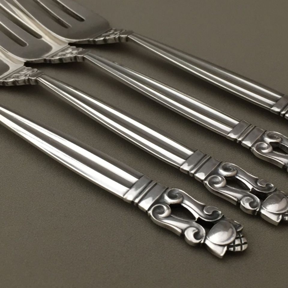 ジョージ・ジェンセン「“Acorn” ケーキフォーク 長さ14.3cm