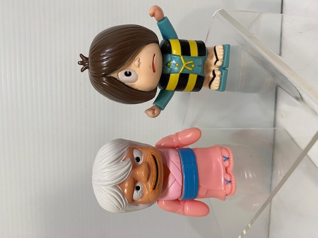 2体セット☆バンダイ☆1985年☆ゲゲゲの鬼太郎・砂かけばばあ☆ソフビ