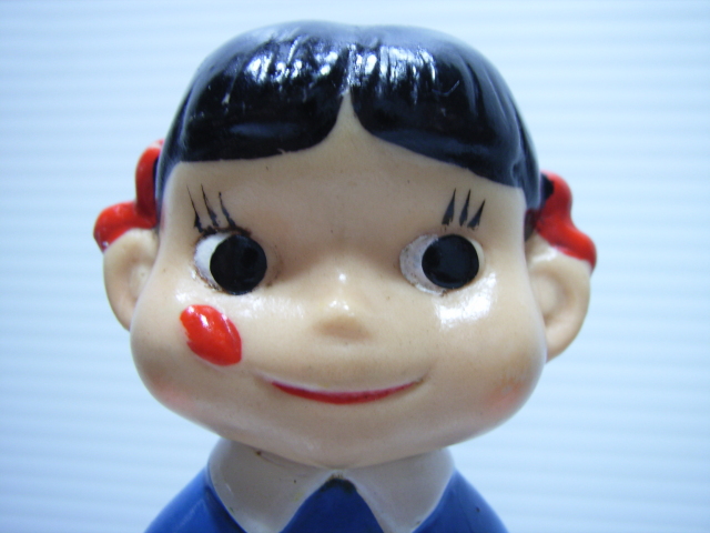 レア☆不二家 幼稚園ペコちゃん ソフビ人形 10．5cm 当時物 企業