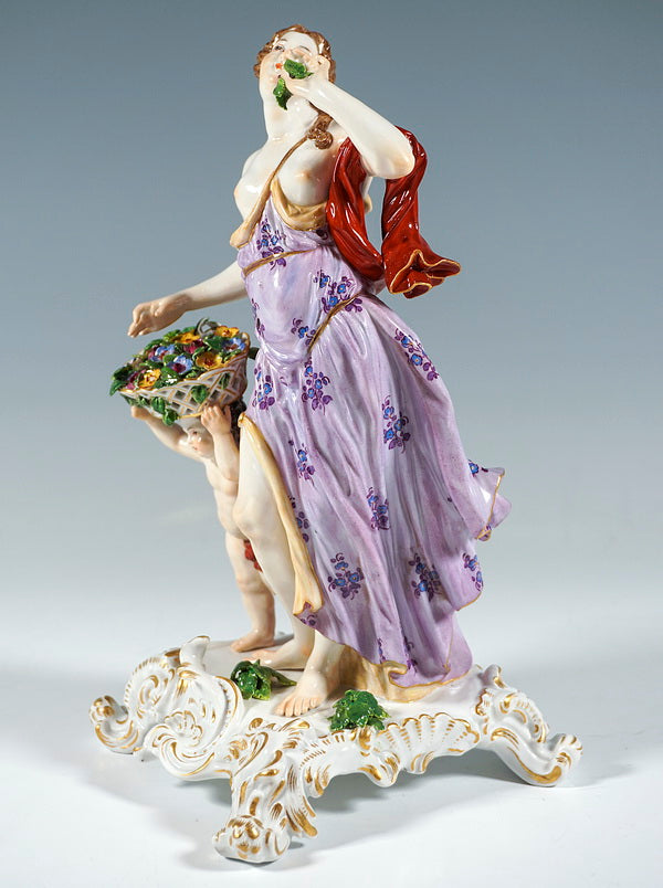 マイセン人形 『フィギュリン』キューピットと春の寓意像