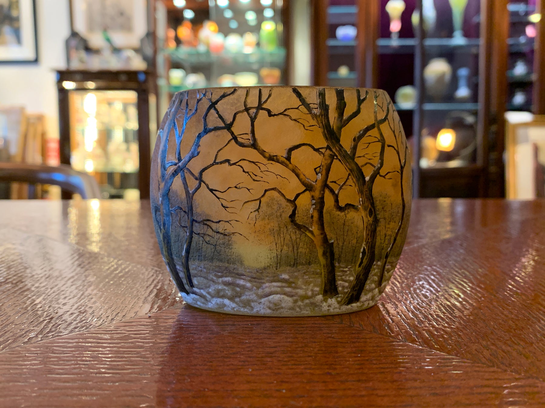 うらさん専用2本セット【証明書付】 ドームナンシー 花瓶 エナメル彩