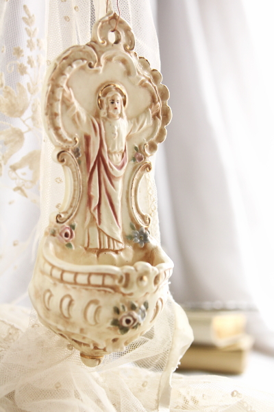 アンティークベニチエ 聖水盤 イエス像 フランス アンティークス