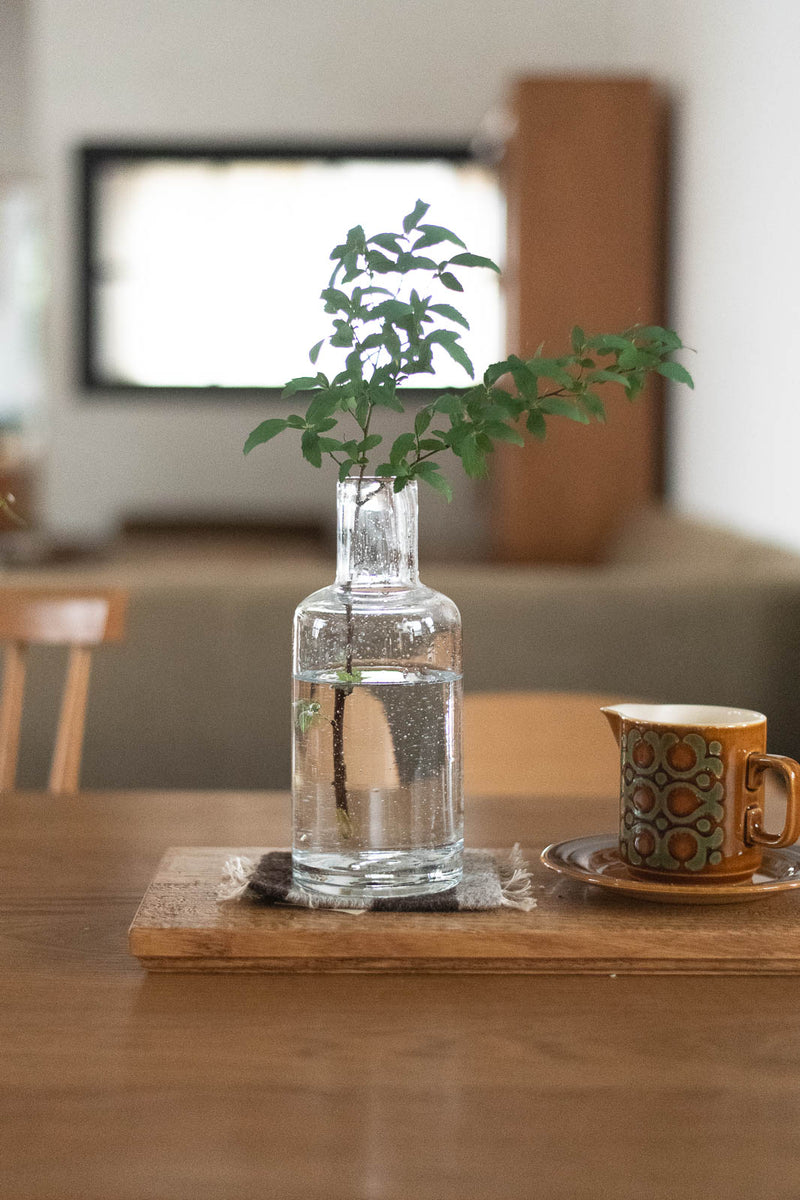 フランス製 吹きガラス花瓶 フランス製 吹きガラス花瓶