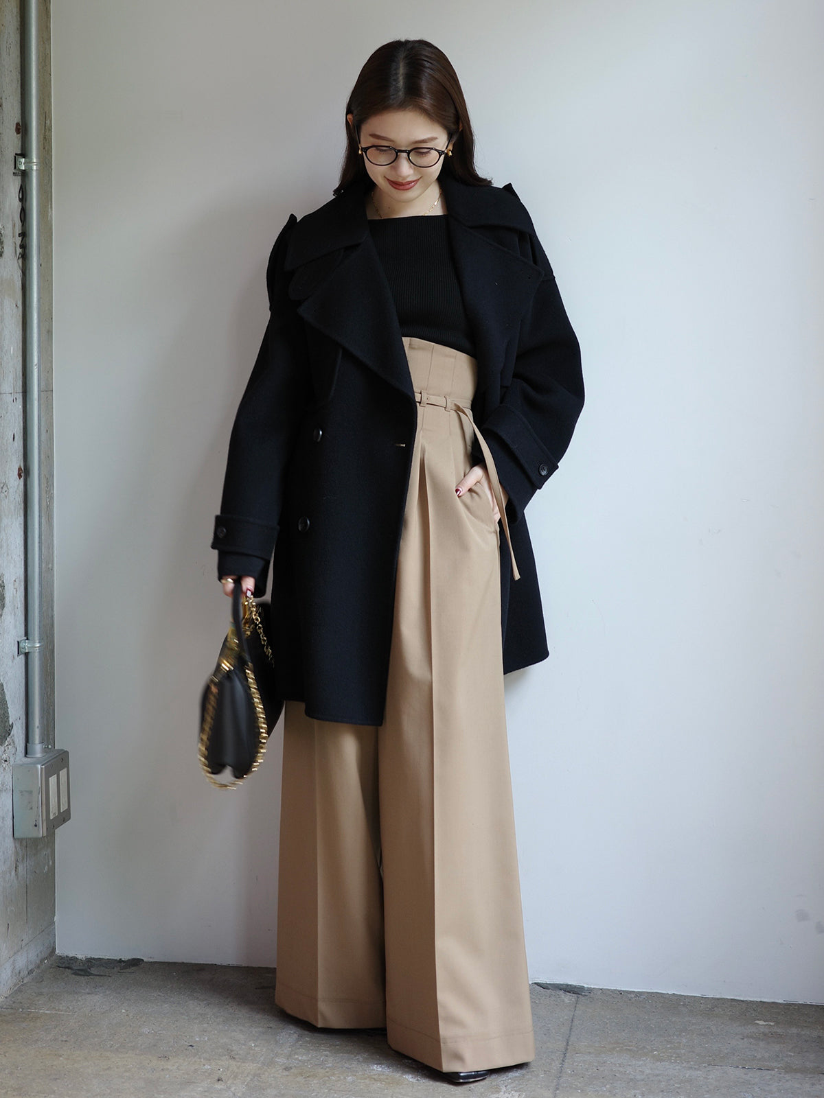 リバーウールミドルトレンチコート