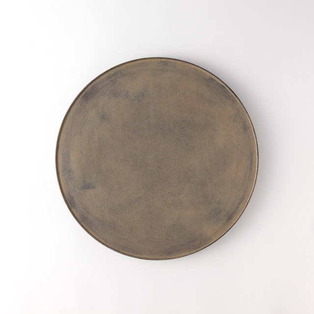 フナハシトモハルさん　杢が美しい栗のお盆　30m トレー　プレート フナハシトモハル _ 稜花盆 （ 栗 Φ300 ） - NODE