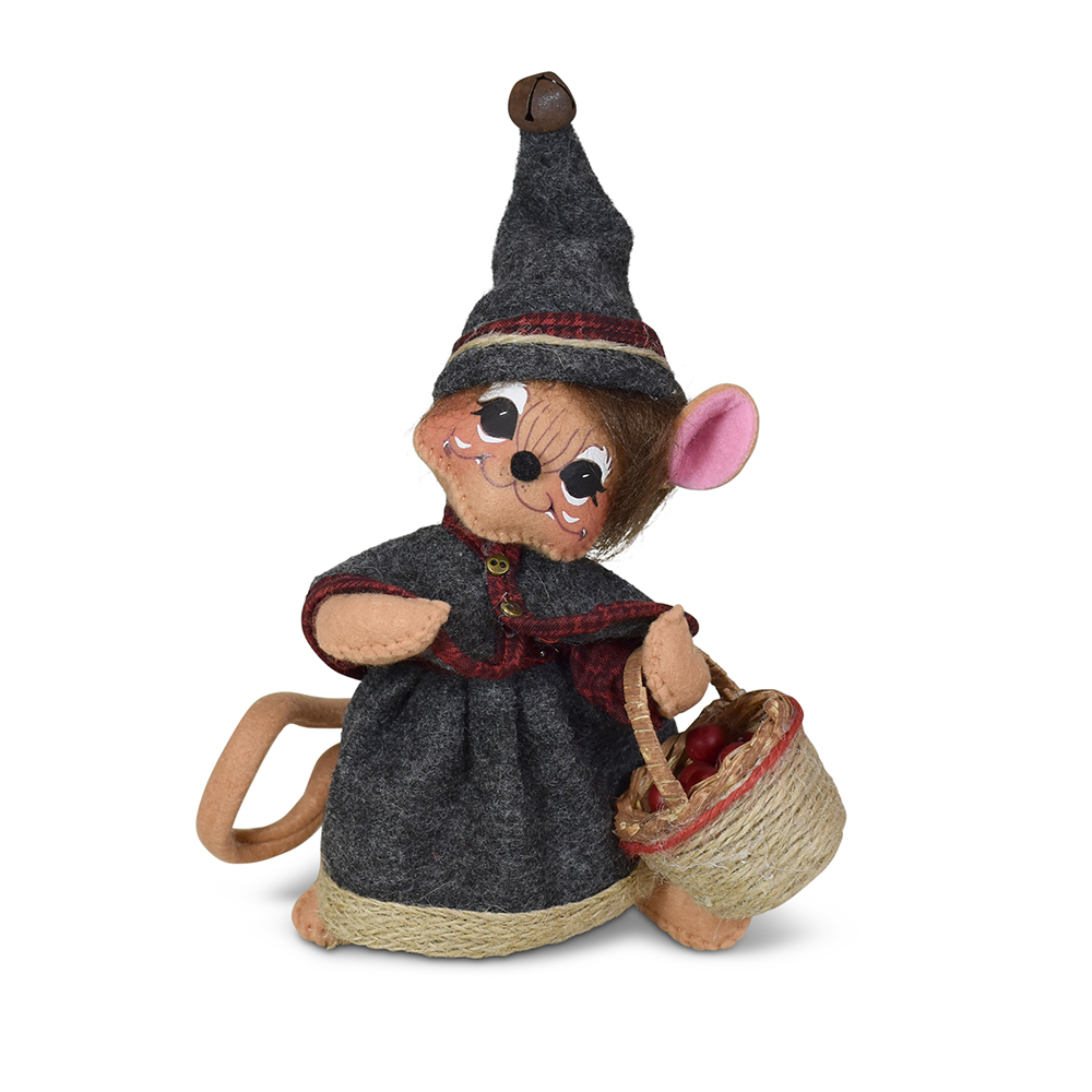 6in Plaid & Pine Girl Mouse 2024 - Annalee Dolls