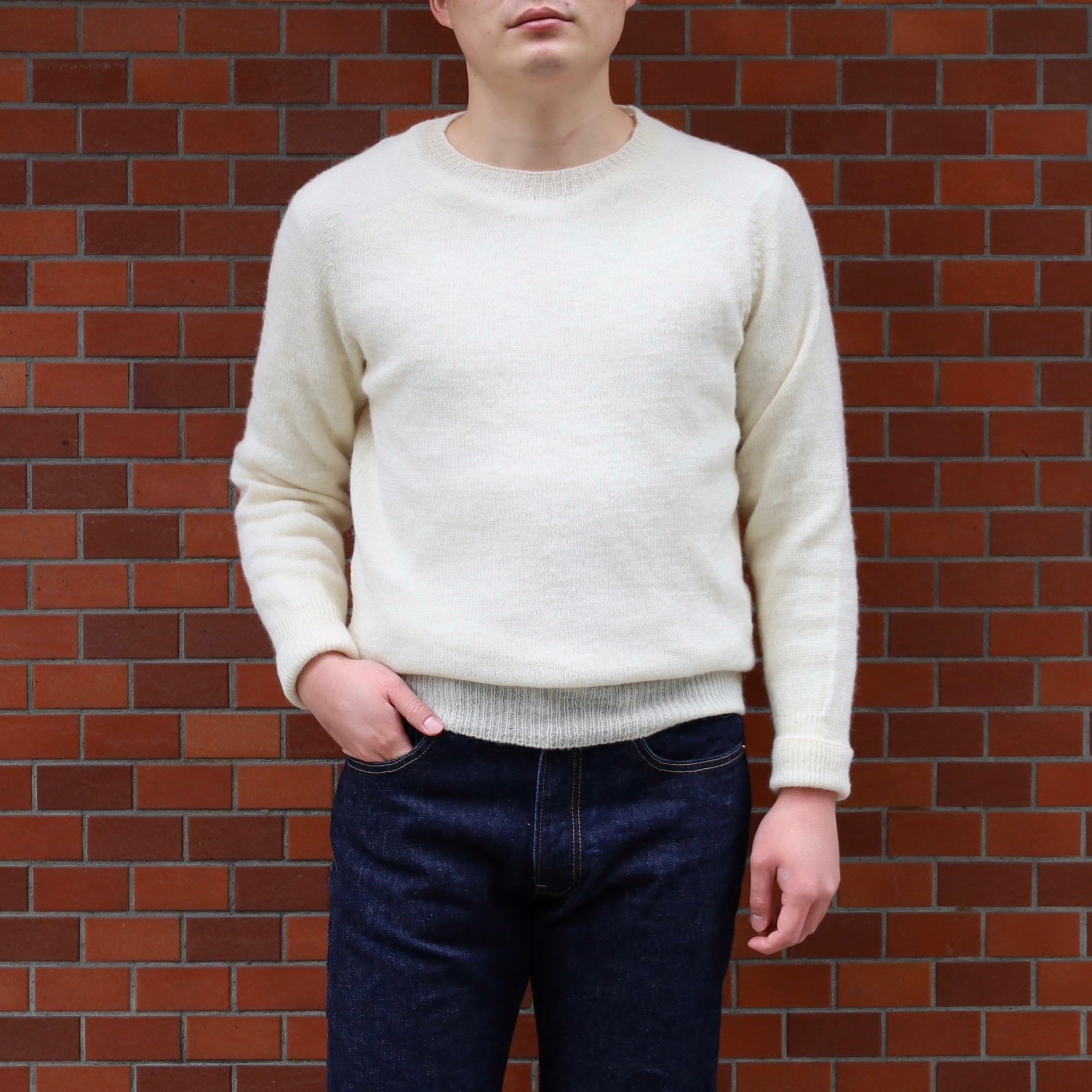 1PLY SHETLAND SWEATER CREW – ANATOMICA NAGOYA