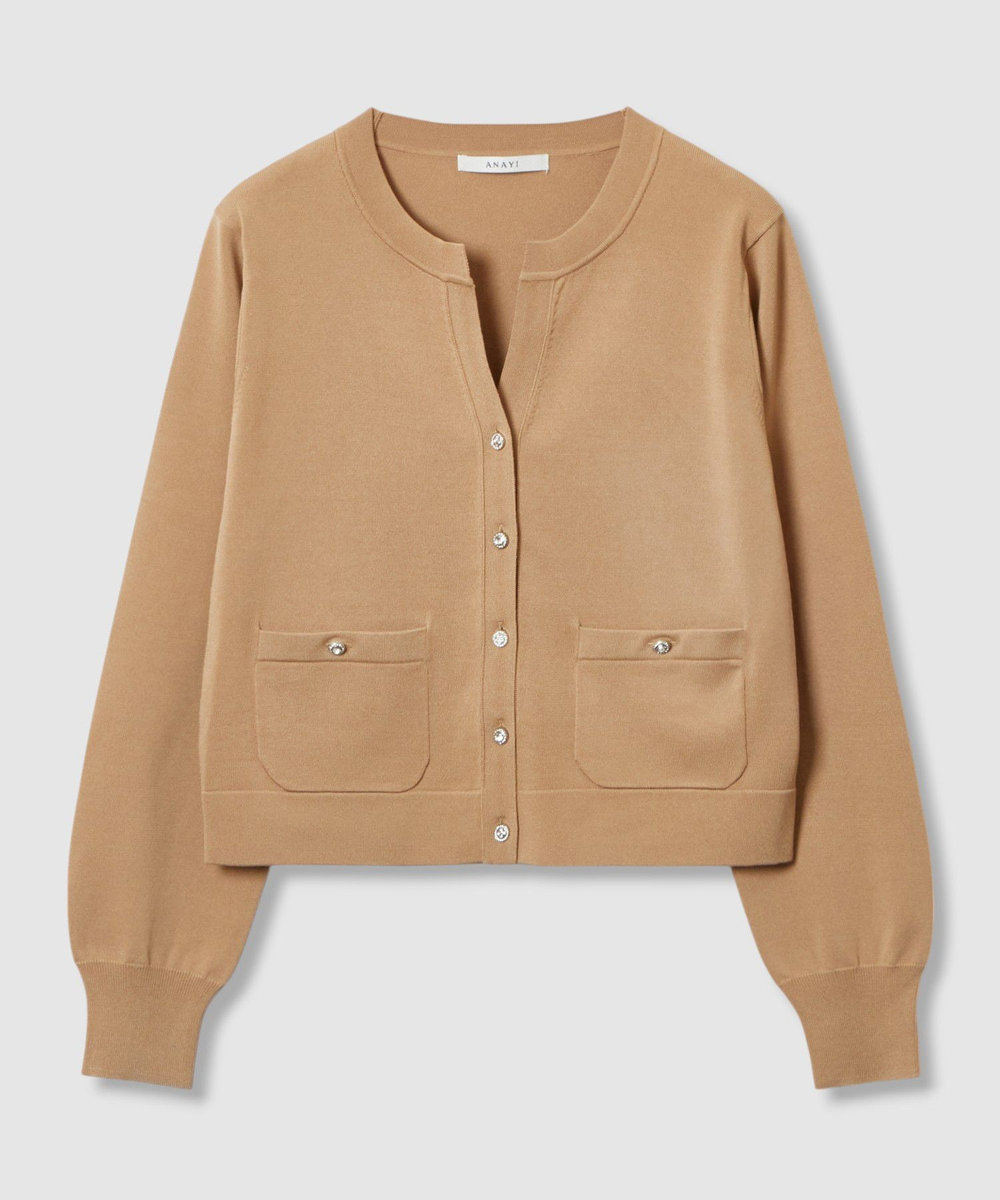 アソートビジュー釦ポケット カーディガン|ANAYI OFFICIAL ONLINE
