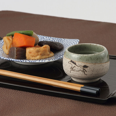 大堀相馬焼〈 砂鉄練り込みぐい呑み 〉KACHI-UMAプロジェクト（主催