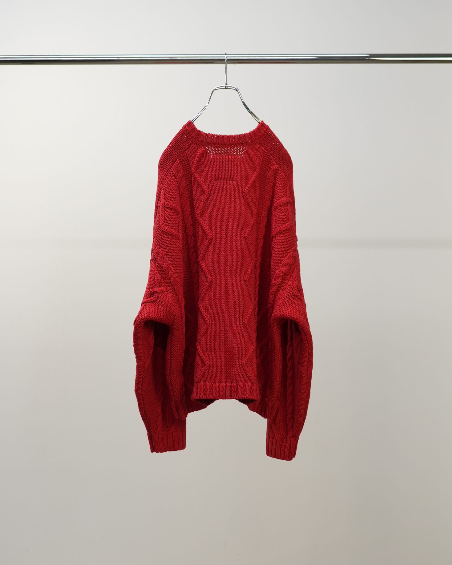 CABLE STICH KNIT(RED) – ANCELLM