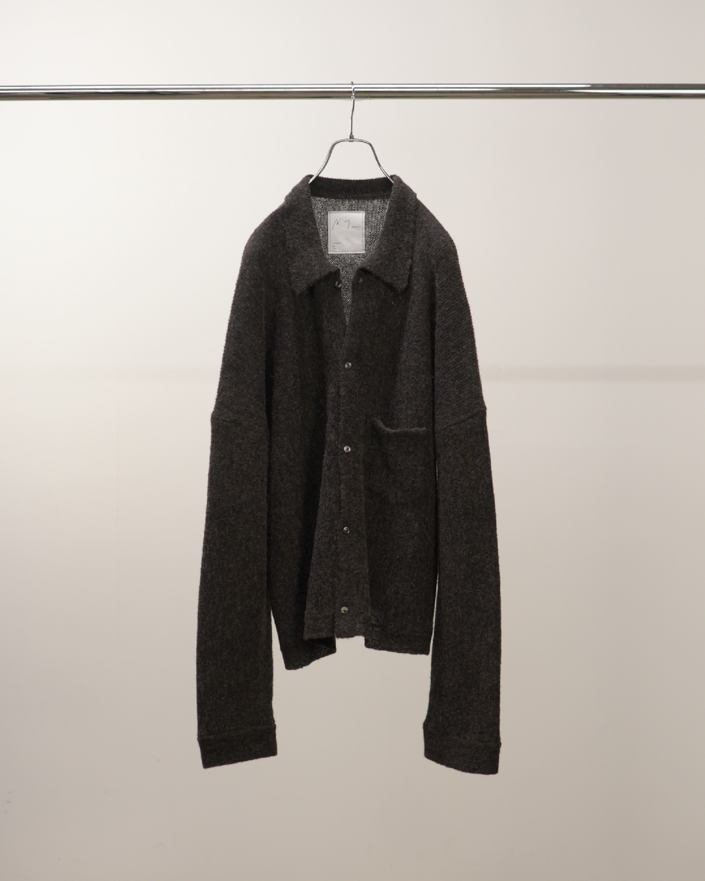 KIMONO KNIT SHIRT(BROWN) – ANCELLM