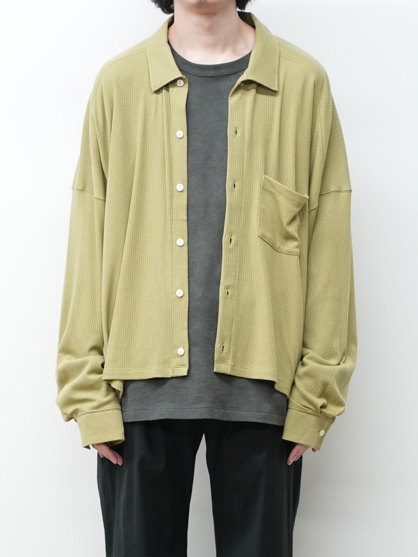 CAS/SIL KIMONO KNIT SHIRT(YELLOW) – ANCELLM