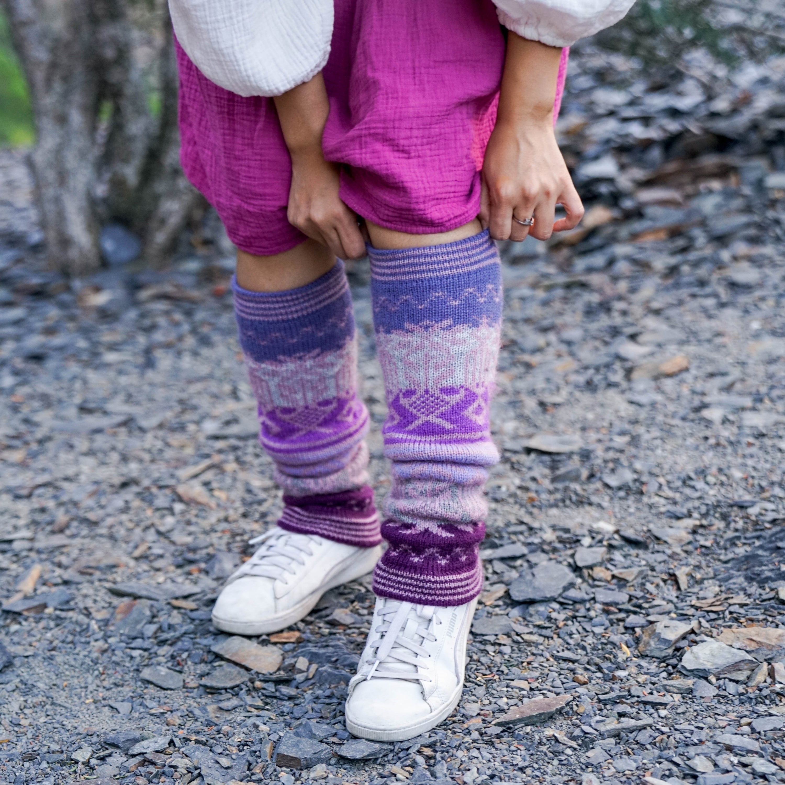 Tahoe Leg Warmer Purple - AndesGifts