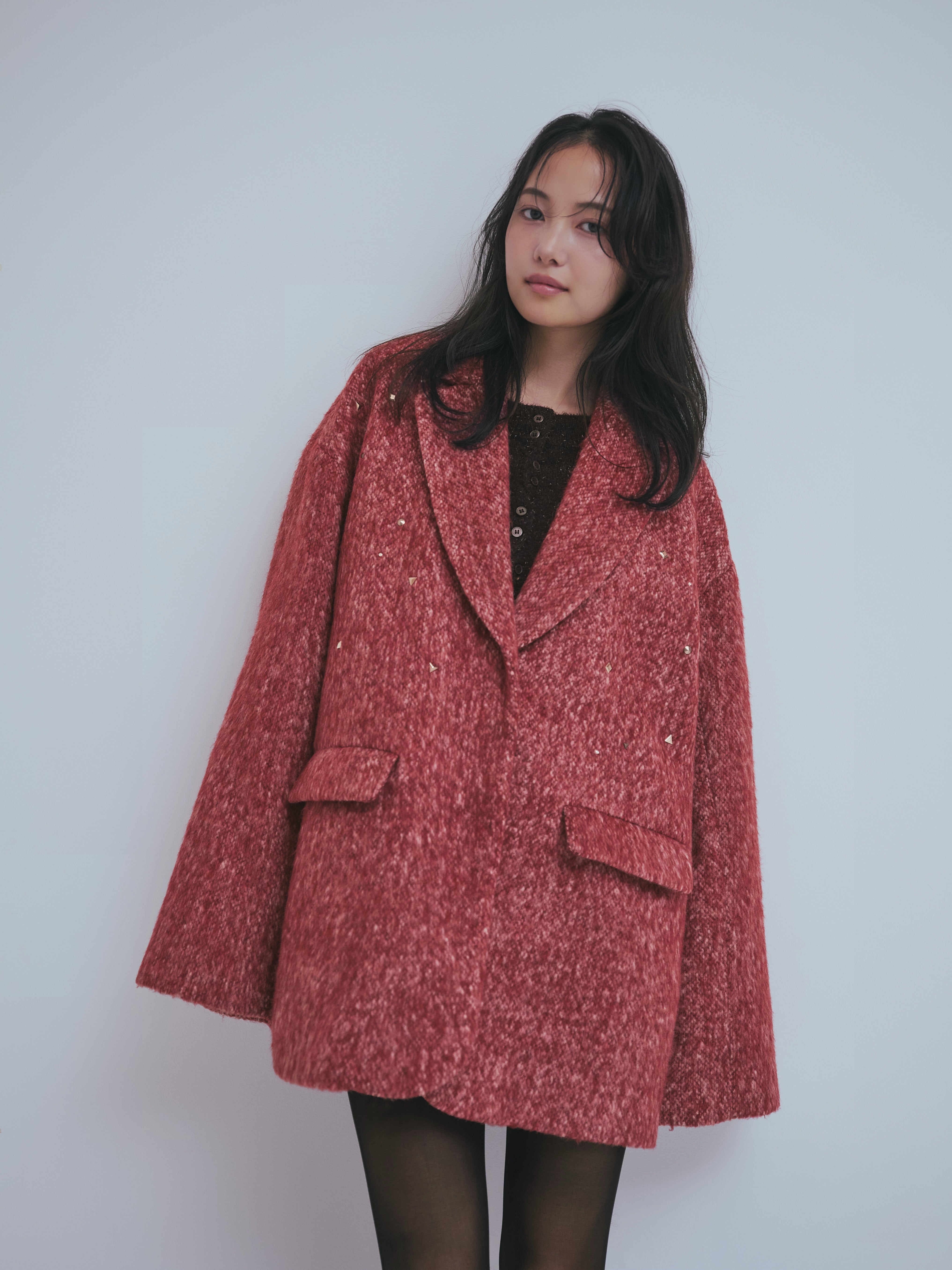 shaggy studs coat jacket – andequal